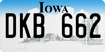 IA license plate DKB662