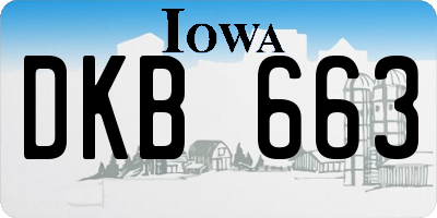 IA license plate DKB663