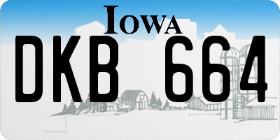 IA license plate DKB664