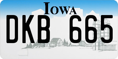 IA license plate DKB665