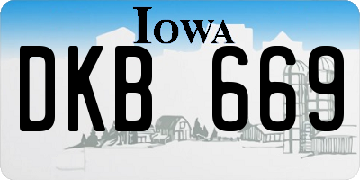 IA license plate DKB669
