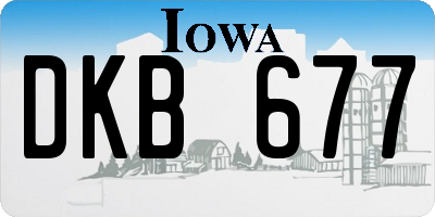 IA license plate DKB677