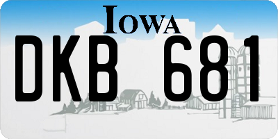 IA license plate DKB681