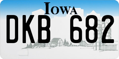 IA license plate DKB682