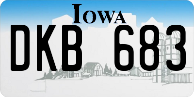 IA license plate DKB683