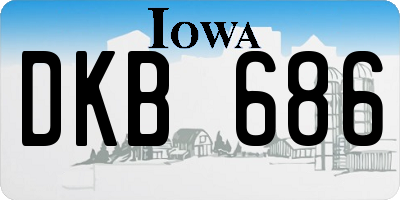 IA license plate DKB686