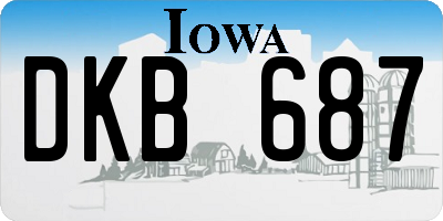 IA license plate DKB687