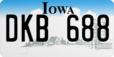 IA license plate DKB688