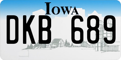 IA license plate DKB689