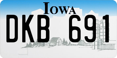 IA license plate DKB691