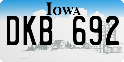 IA license plate DKB692