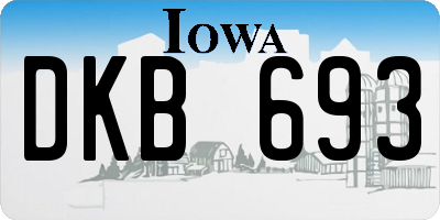 IA license plate DKB693