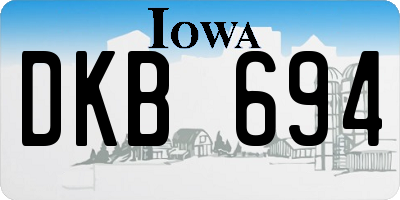 IA license plate DKB694