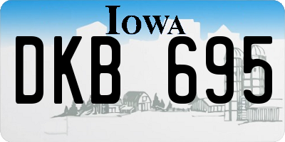 IA license plate DKB695