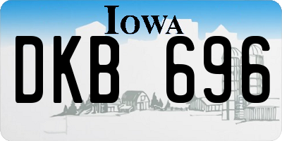 IA license plate DKB696