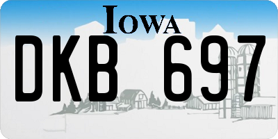 IA license plate DKB697