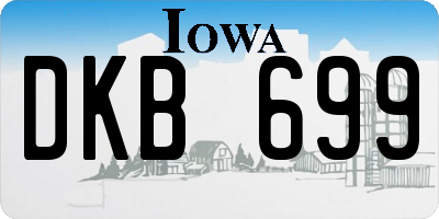 IA license plate DKB699