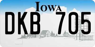 IA license plate DKB705