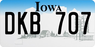 IA license plate DKB707
