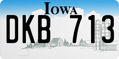 IA license plate DKB713