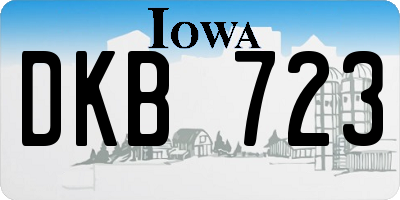 IA license plate DKB723