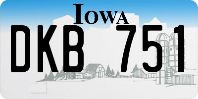 IA license plate DKB751