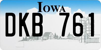 IA license plate DKB761