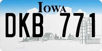 IA license plate DKB771