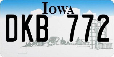 IA license plate DKB772