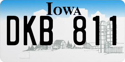 IA license plate DKB811