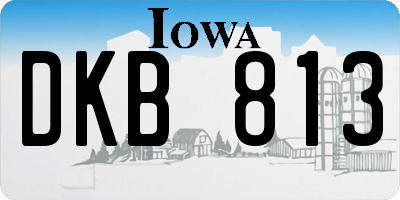 IA license plate DKB813