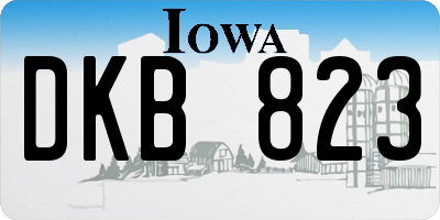 IA license plate DKB823