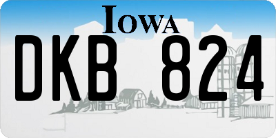 IA license plate DKB824