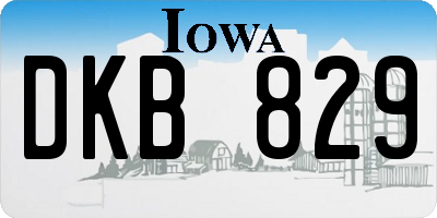 IA license plate DKB829