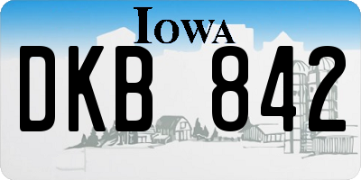 IA license plate DKB842