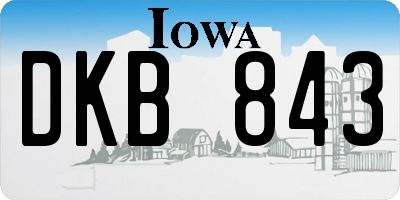 IA license plate DKB843