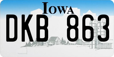 IA license plate DKB863