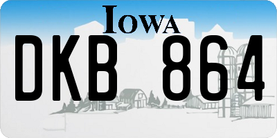IA license plate DKB864