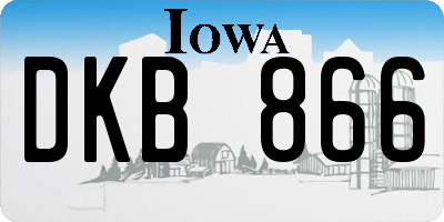 IA license plate DKB866