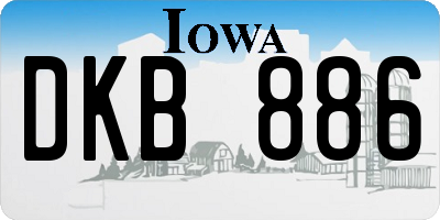 IA license plate DKB886