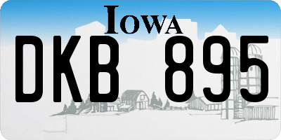 IA license plate DKB895