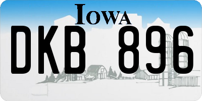 IA license plate DKB896
