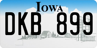 IA license plate DKB899
