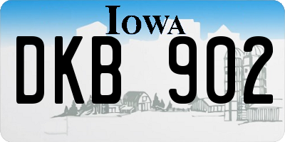 IA license plate DKB902