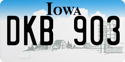 IA license plate DKB903