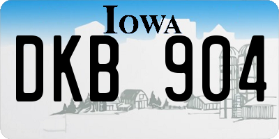IA license plate DKB904