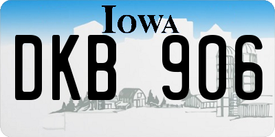 IA license plate DKB906