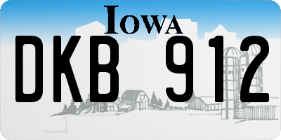 IA license plate DKB912