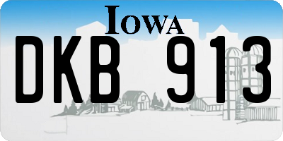 IA license plate DKB913