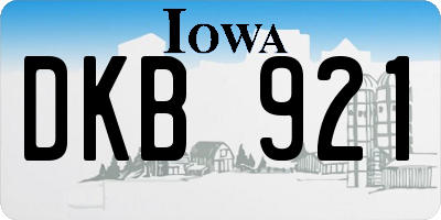 IA license plate DKB921